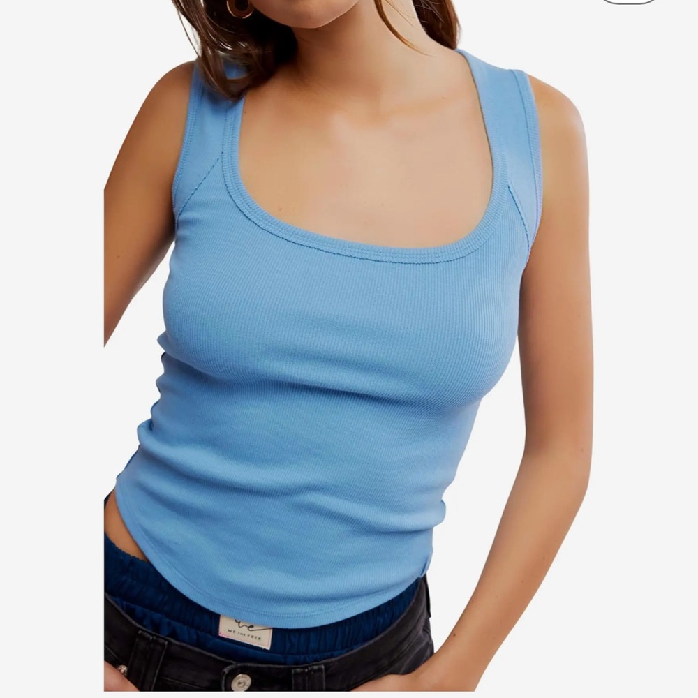 Free people Hummingbird tank allure blue